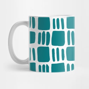 Abstract squares - turquoise Mug